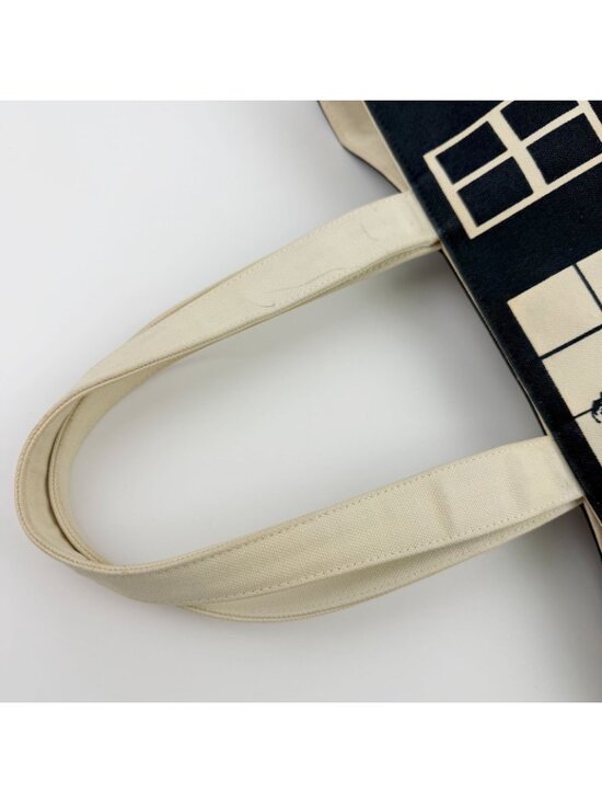 CHANEL Tote Black Bags & Handbags for Women for sale | eBay Chanel Window Pattern CC Logo Tote Canvas Black Ivory Silver Vintage